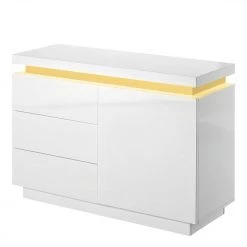 Fredriks Commode Emblaze II - avec éclairage - Blanc brillant -Commodes Soldes 1000027392 200811 13493500051 DETAILS P000000001000027392