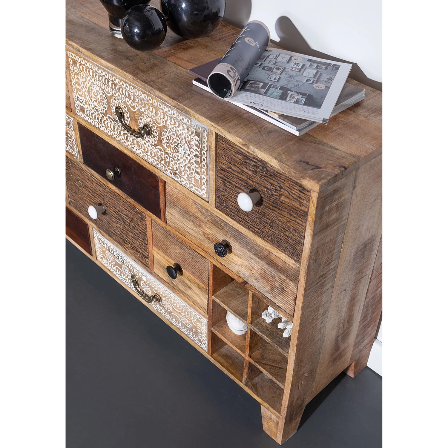 Ars manufacti Commode Curenna I - Manguier partiellement massif - Manguier / Marron 8 Ars manufacti Commode Curenna I - Manguier partiellement massif - Manguier / Marron – Image 8