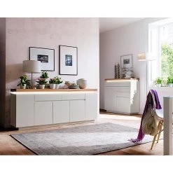 Fredriks Commode Roble I - éclairage inclus - Blanc mat / Placage en chêne sauvage massif -Commodes Soldes 1000064534 200811 13581600731 MOOD DETAILS P000000001000064534 mood