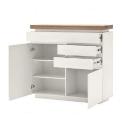 Fredriks Commode Roble I - éclairage inclus - Blanc mat / Placage en chêne sauvage massif -Commodes Soldes 1000064534 200811 13581700732 DETAILS P000000001000064534