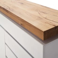 Fredriks Commode Roble I - éclairage inclus - Blanc mat / Placage en chêne sauvage massif -Commodes Soldes 1000064534 200811 13582100736 DETAILS P000000001000064534