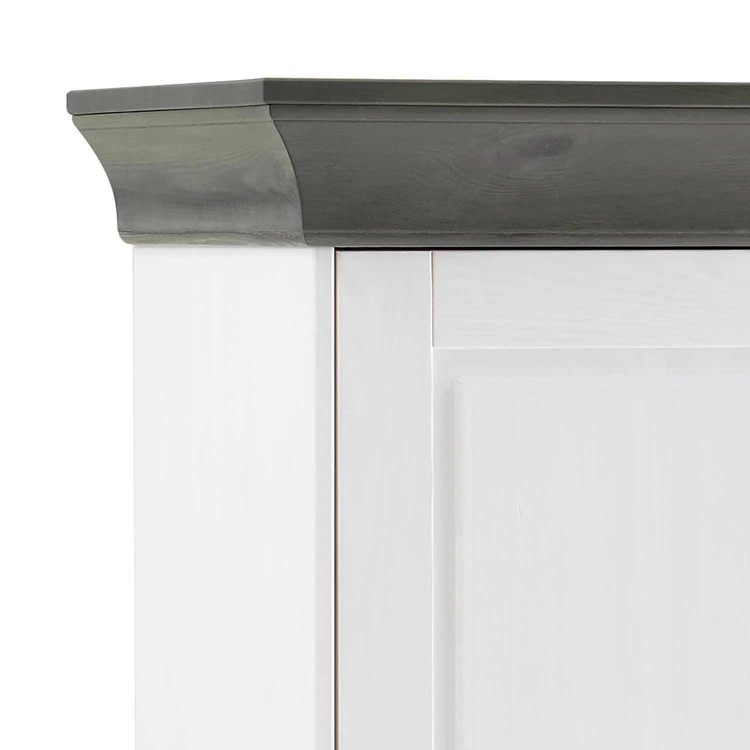 Maison Belfort Commode Bergen II - Pin massif - Blanc / Gris 4 Maison Belfort Commode Bergen II - Pin massif - Blanc / Gris – Image 4