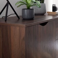 Mørteens Commode Gjora I - Partiellement en hévéa massif - Noyer -Commodes Soldes 1000123695 190325 11253100009 GALLERYIMAGES P000000001000123695