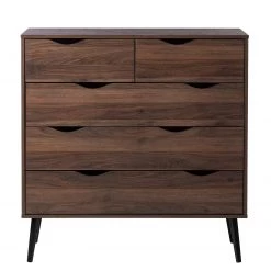 Mørteens Commode Gjora II - Partiellement en hévéa massif - Noyer -Commodes Soldes 1000123696 190131 07360200012 GALLERYIMAGES P000000001000123696