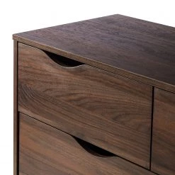 Mørteens Commode Gjora II - Partiellement en hévéa massif - Noyer -Commodes Soldes 1000123696 190131 07360300015 GALLERYIMAGES P000000001000123696