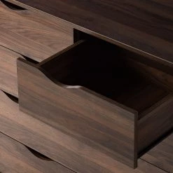 Mørteens Commode Gjora II - Partiellement en hévéa massif - Noyer -Commodes Soldes 1000123696 190131 07360300018 GALLERYIMAGES P000000001000123696