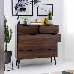 Mørteens Commode Gjora II - Partiellement en hévéa massif - Noyer -Commodes Soldes 1000123696 190405 15413800015 MOOD GALLERYIMAGES P000000001000123696 mood