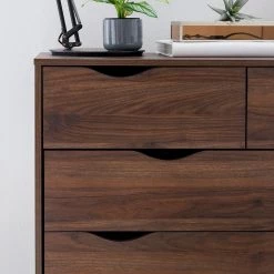 Mørteens Commode Gjora II - Partiellement en hévéa massif - Noyer -Commodes Soldes 1000123696 190405 15413800016 GALLERYIMAGES P000000001000123696