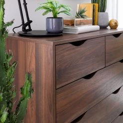 Mørteens Commode Gjora II - Partiellement en hévéa massif - Noyer -Commodes Soldes 1000123696 190405 15413800018 GALLERYIMAGES P000000001000123696