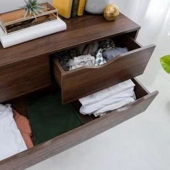 Mørteens Commode Gjora II - Partiellement en hévéa massif - Noyer -Commodes Soldes 1000123696 190405 15413800019 GALLERYIMAGES P000000001000123696