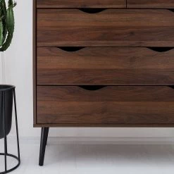 Mørteens Commode Gjora II - Partiellement en hévéa massif - Noyer -Commodes Soldes 1000123696 190405 15413800021 GALLERYIMAGES P000000001000123696