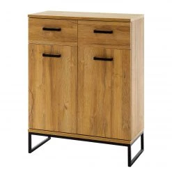 Red Living Commode Krokby I - Imitation chêne Grandson / Noir