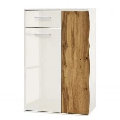 Loftscape Buffet haut Vantaa II - Blanc brillant / Imitation chĂȘne