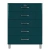 Tenzo Commode Malibu VI - Bleu pétrole / Chrome