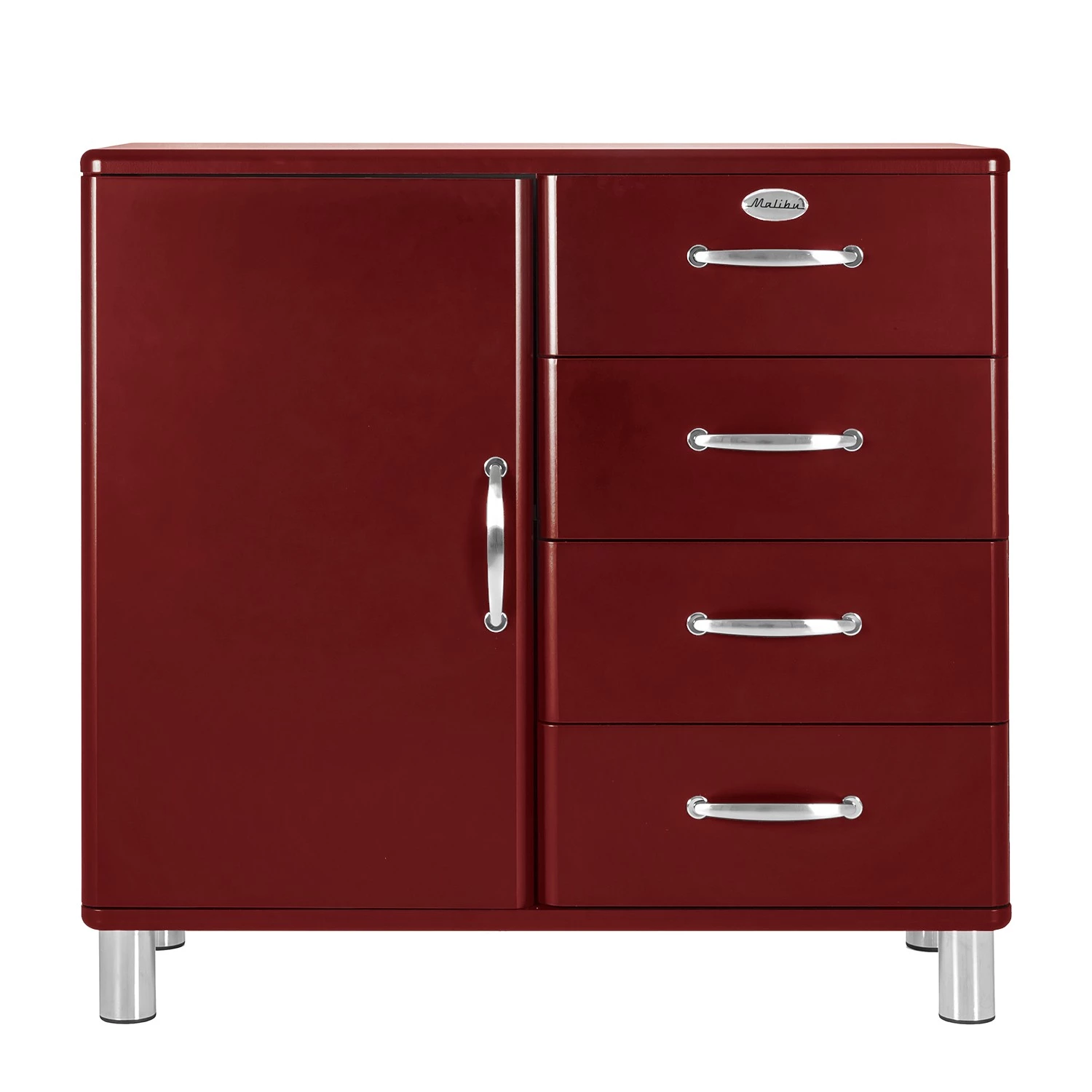 Tenzo Commode Malibu VIII - Rouge cerise 1 Tenzo Commode Malibu VIII - Rouge cerise