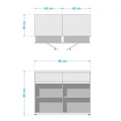 Germania Buffet Lissabon - Imitation hêtre / Anthracite -Commodes Soldes 1000150688 181217 15305400027 GALLERYIMAGES P000000001000150688