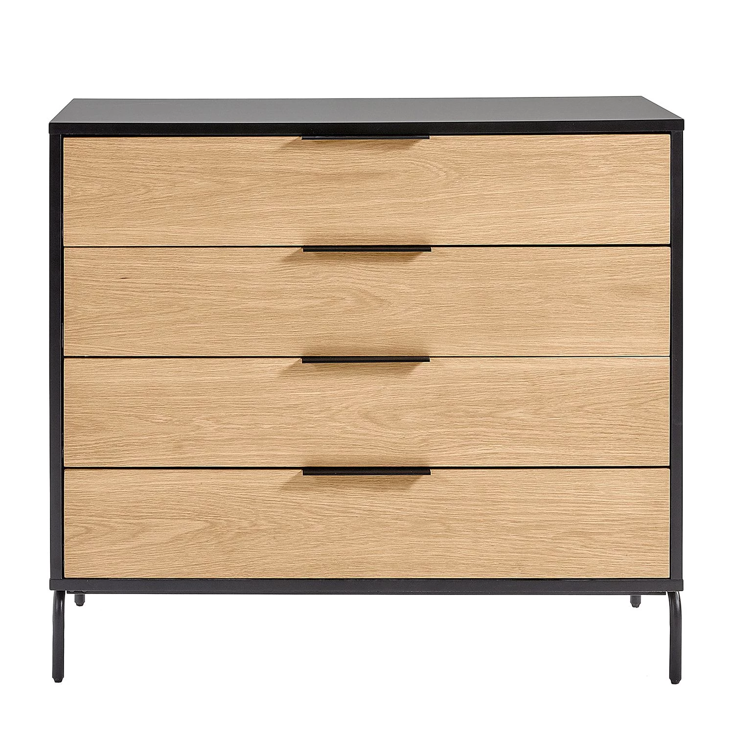 Norrwood Commode Ceduna - Chêne / Noir mat 2 Norrwood Commode Ceduna - Chêne / Noir mat – Image 2