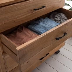 Ars Natura Commode Vardo - Acacia massif / Métal - Acacia / Noir -Commodes Soldes 1000166790 200720 14105200003 MOOD DETAILS P000000001000166790 mood