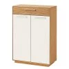 Voss Commode Loveno III - Partiellement en chêne massif / Métal - Blanc - Largeur : 72 cm