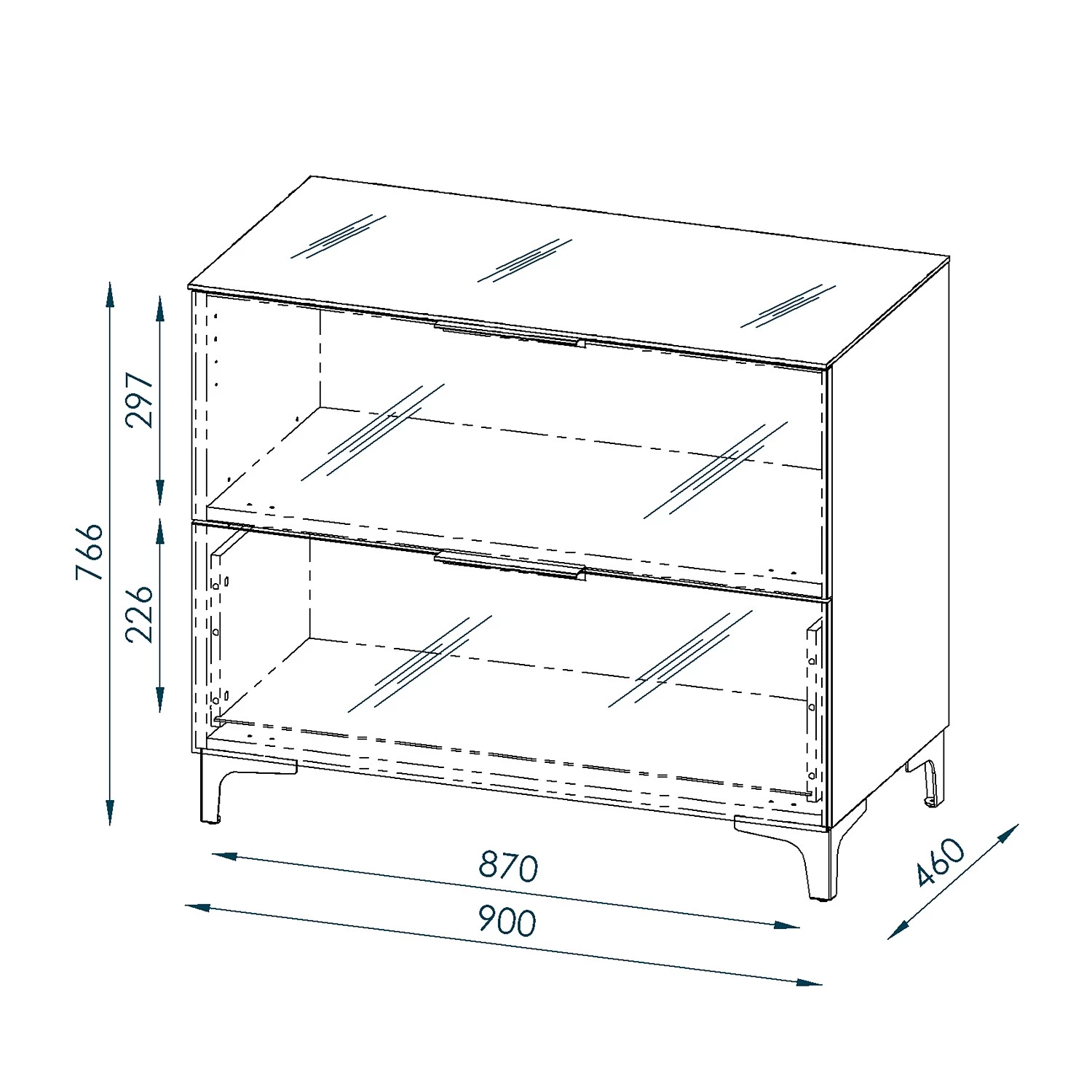 Maja Möbel Commode Shino I - Verre noir / Imitation chêne de Riviera - Hauteur : 77 cm 6 Maja Möbel Commode Shino I - Verre noir / Imitation chêne de Riviera - Hauteur : 77 cm – Image 6