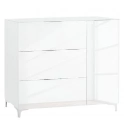 Maja Möbel Commode Shino II - Verre blanc / Blanc