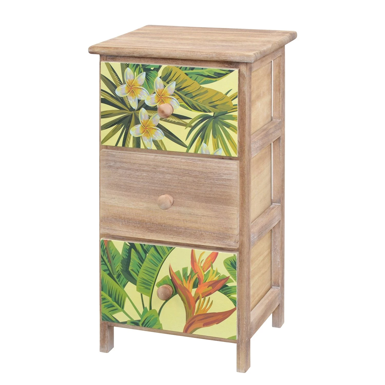 Ridgevalley Commode Akbou - Partiellement en paulownia massif - Marron / Multicolore - Hauteur : 58 cm 1 Ridgevalley Commode Akbou - Partiellement en paulownia massif - Marron / Multicolore - Hauteur : 58 cm