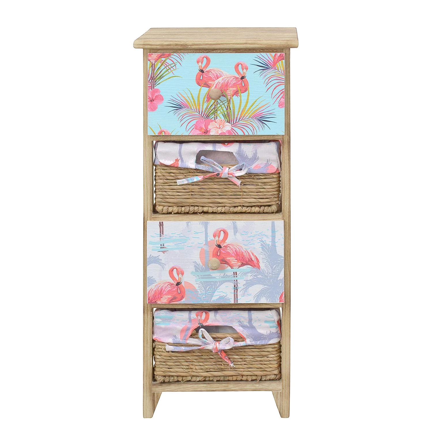 Ridgevalley Commode Dabel - Partiellement en paulownia massif - Marron / Multicolore - Hauteur : 74 cm 2 Ridgevalley Commode Dabel - Partiellement en paulownia massif - Marron / Multicolore - Hauteur : 74 cm – Image 2