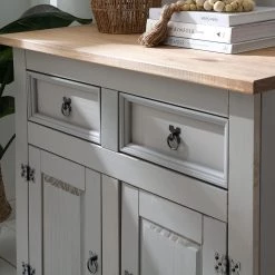 Maison Belfort Commode Finca Rustica I - Pin massif - Pin gris -Commodes Soldes 1000178041 200511 13145600009 DETAILS P000000001000178041