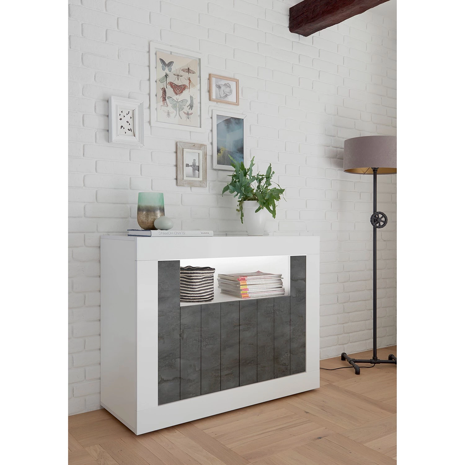 LC Spa Buffet Urbino - Gris foncé / Blanc 2 LC Spa Buffet Urbino - Gris foncé / Blanc – Image 2