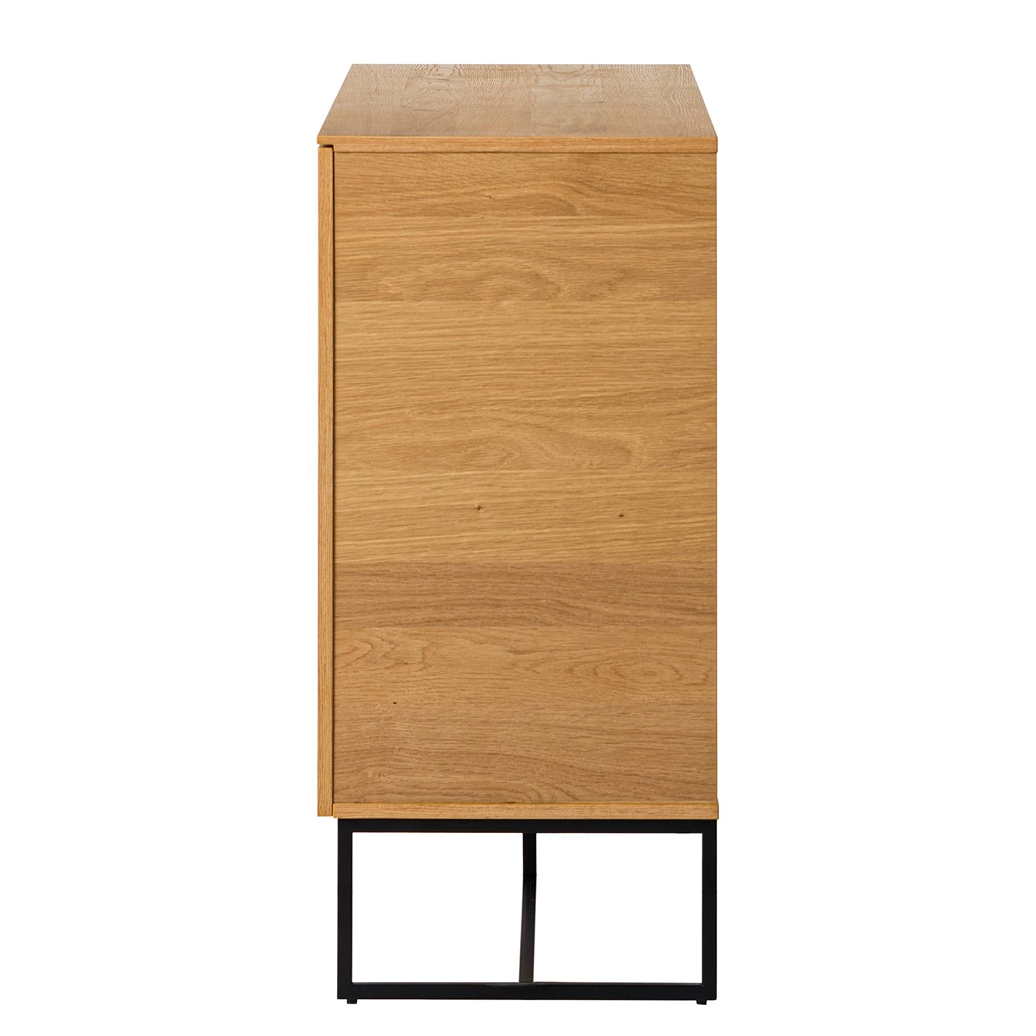 Ars Natura Commode Nozza - Placage en bois véritable - Chêne / Noir 5 Ars Natura Commode Nozza - Placage en bois véritable - Chêne / Noir – Image 5