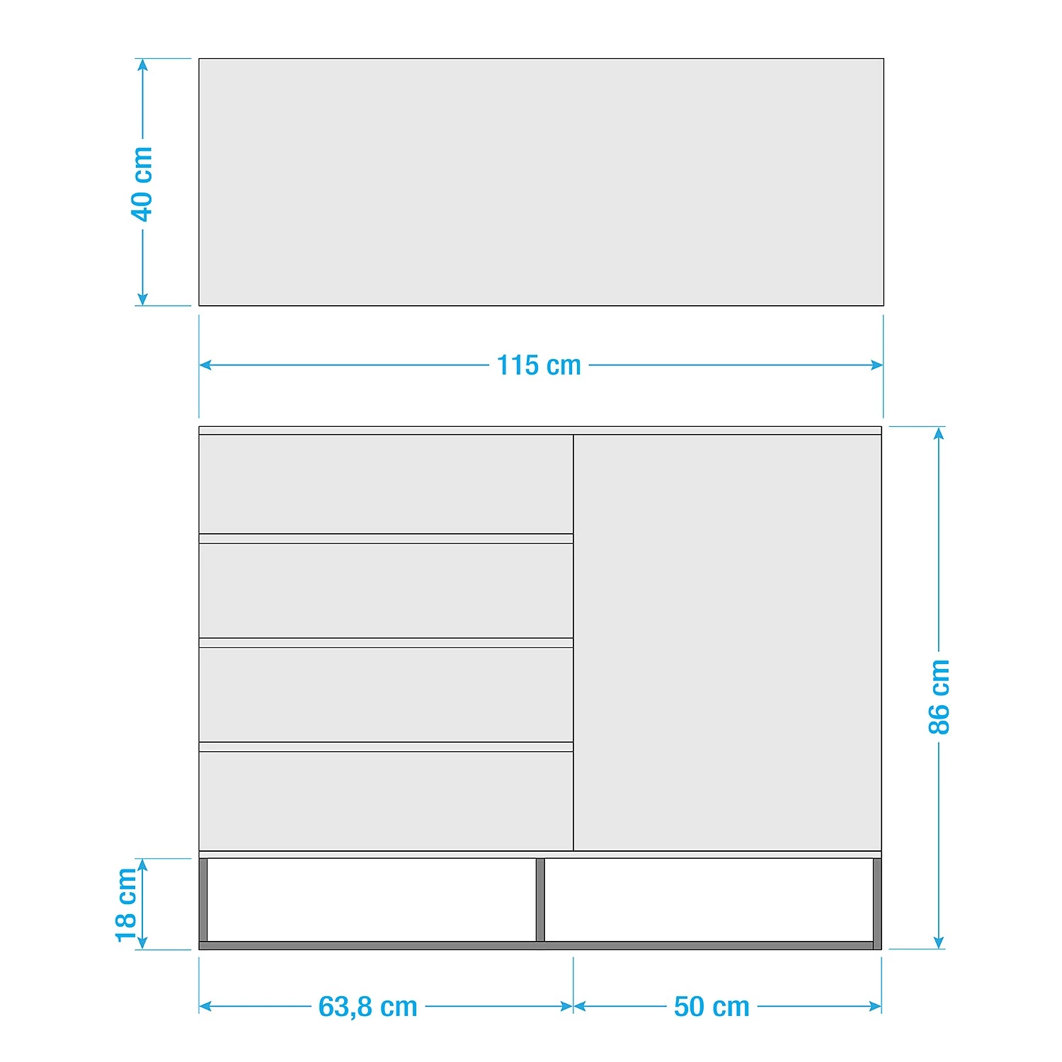 Ars Natura Commode Nozza - Placage en bois véritable - Chêne / Noir 19 Ars Natura Commode Nozza - Placage en bois véritable - Chêne / Noir – Image 19