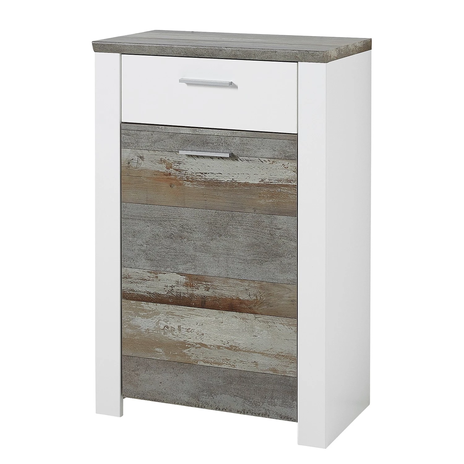 Loftscape Meuble d’entrée Bickley - Blanc / Imitation bois flotté 1 Loftscape Meuble d’entrée Bickley - Blanc / Imitation bois flotté