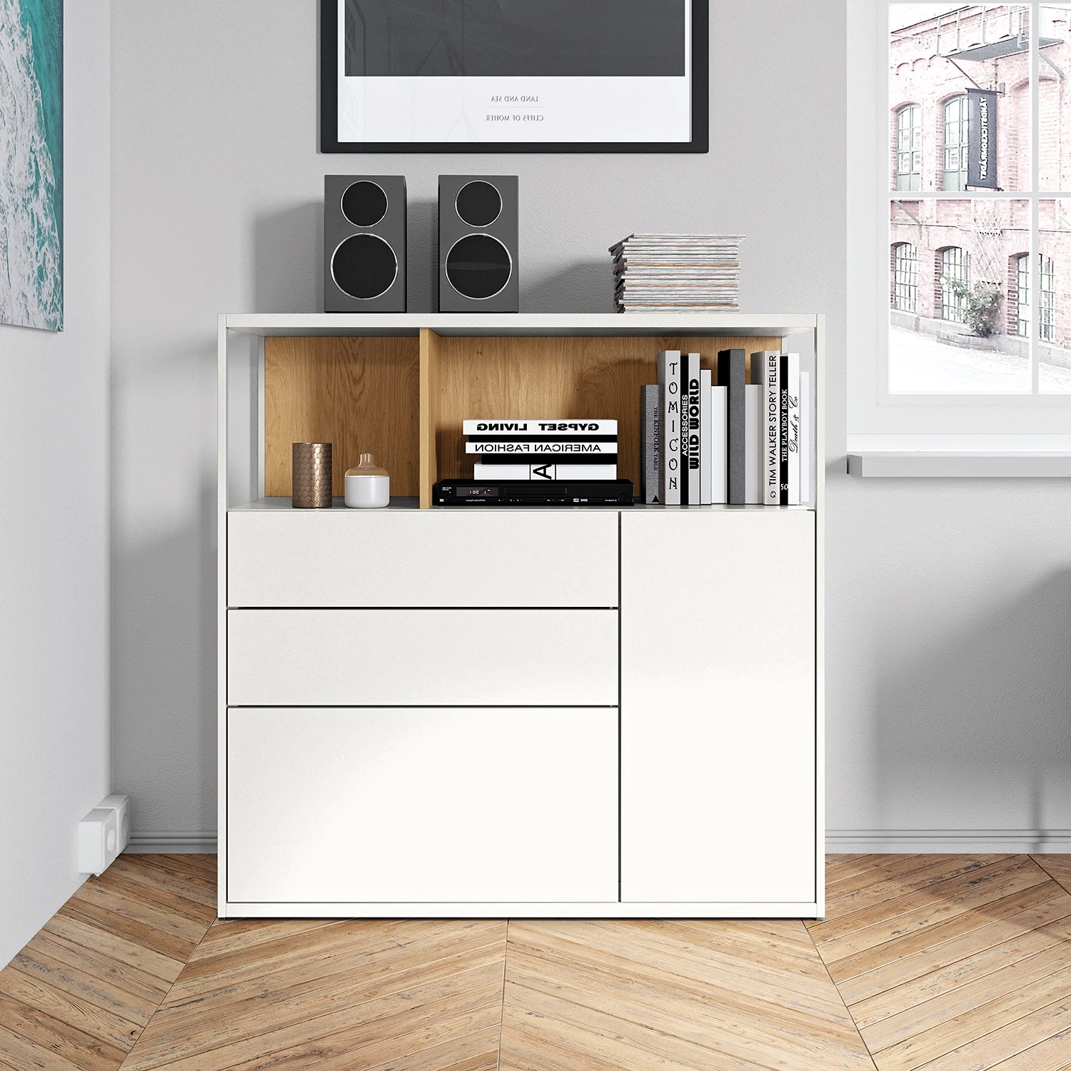 Now! by hülsta Commode hülsta now vision II - Blanc 2 Now! by hülsta Commode hülsta now vision II - Blanc – Image 2