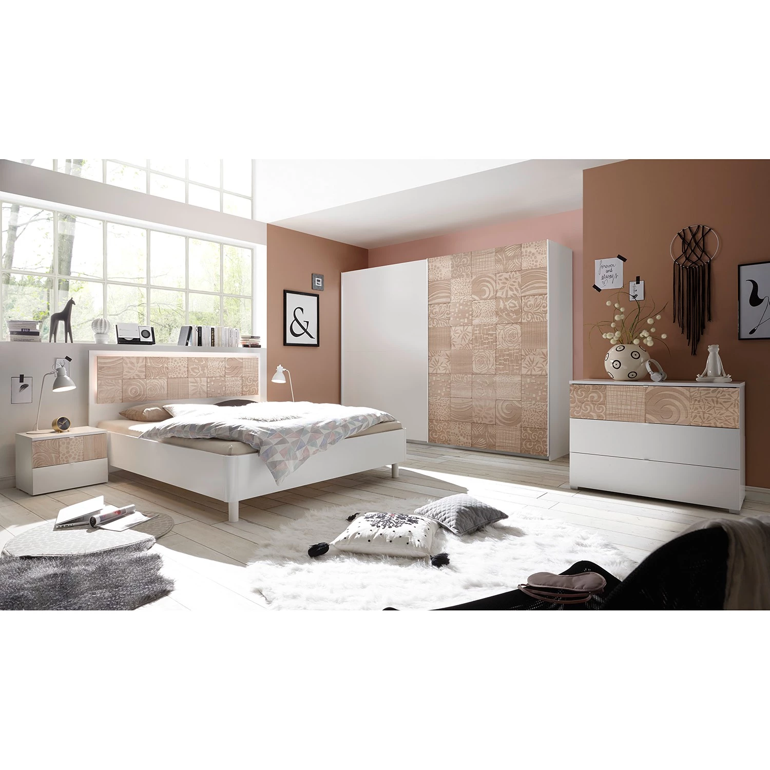 LC Spa Commode Laussonne - Blanc / Imitation chêne de Sonoma 4 LC Spa Commode Laussonne - Blanc / Imitation chêne de Sonoma – Image 4