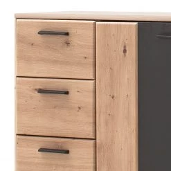 Naturoo Meuble à chaussures Coulogne - Imitation planches de chêne / Gris - Largeur : 89 cm -Commodes Soldes 1000184645 190827 14261800101 DETAILS P000000001000184645