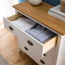 Maison Belfort Commode Rivery II - Pin massif - Blanc -Commodes Soldes 1000187565 200312 14522700003 DETAILS P000000001000187565