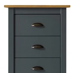 Maison Belfort Commode Rivery I - Pin massif - Anthracite -Commodes Soldes 1000187568 200205 11113200029 DETAILS P000000001000187568