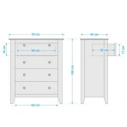 Maison Belfort Commode Belleria II - Pin massif - Vert olive clair -Commodes Soldes 1000187570 200214 06021600006 SKETCH DETAILS P000000001000187570 sketch