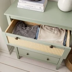 Maison Belfort Commode Belleria II - Pin massif - Vert olive clair -Commodes Soldes 1000187570 200505 06384100002 DETAILS P000000001000187570