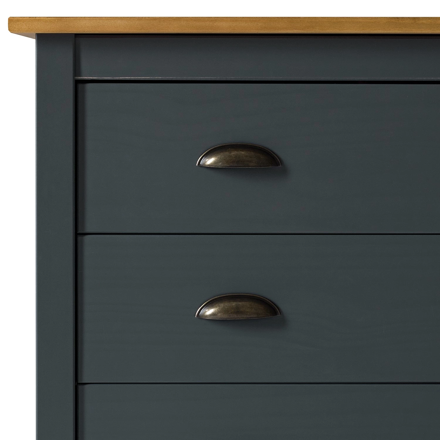 Maison Belfort Commode Rivery II - Pin massif - Anthracite 9 Maison Belfort Commode Rivery II - Pin massif - Anthracite – Image 9