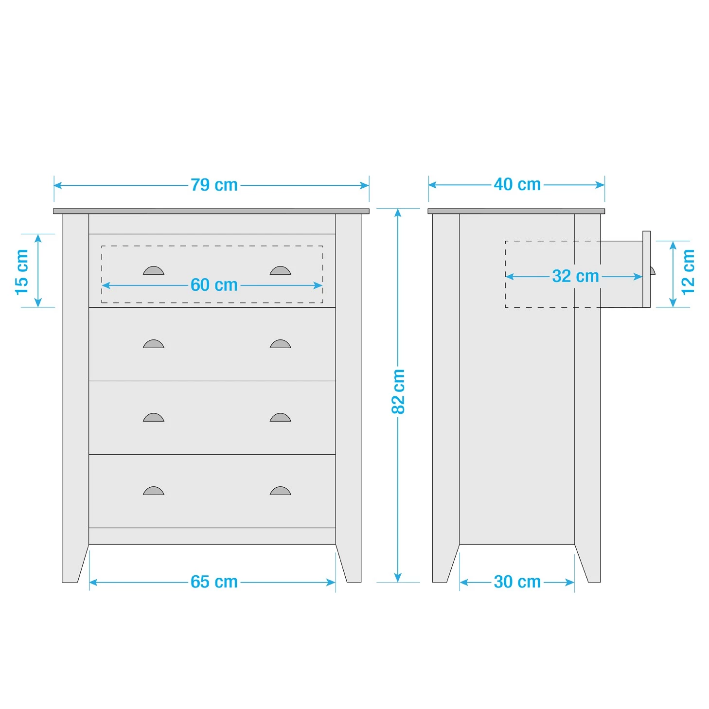 Maison Belfort Commode Rivery II - Pin massif - Anthracite 13 Maison Belfort Commode Rivery II - Pin massif - Anthracite – Image 13