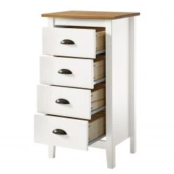 Maison Belfort Commode Rivery I - Pin massif - Blanc -Commodes Soldes 1000187580 200205 11113300066 DETAILS P000000001000187580