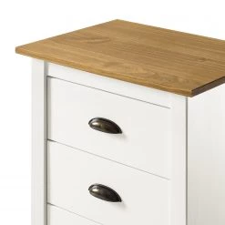 Maison Belfort Commode Rivery I - Pin massif - Blanc -Commodes Soldes 1000187580 200205 11113300069 DETAILS P000000001000187580