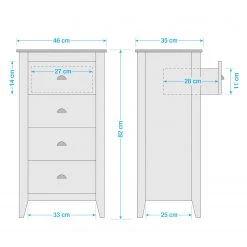 Maison Belfort Commode Rivery I - Pin massif - Blanc -Commodes Soldes 1000187580 200214 06021600010 SKETCH DETAILS P000000001000187580 sketch