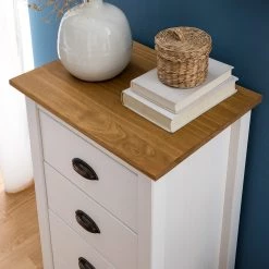 Maison Belfort Commode Rivery I - Pin massif - Blanc -Commodes Soldes 1000187580 200312 14522800030 DETAILS P000000001000187580