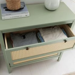Maison Belfort Commode Belleria I - Pin massif - Vert olive clair -Commodes Soldes 1000187584 200504 19290600003 DETAILS P000000001000187584