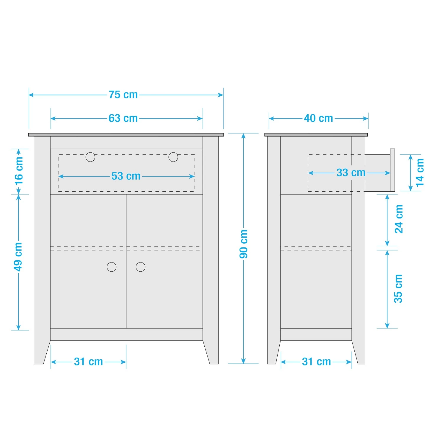 Maison Belfort Commode Belleria III - Pin massif - Blanc 8 Maison Belfort Commode Belleria III - Pin massif - Blanc – Image 8