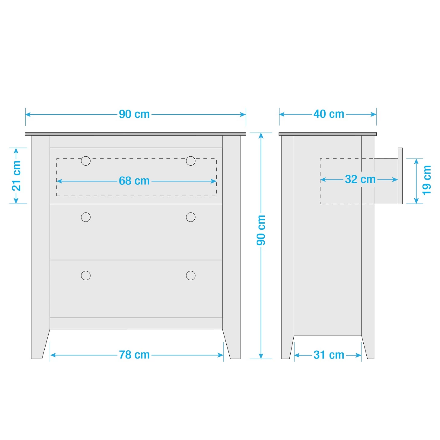 Maison Belfort Commode Belleria I - Pin massif - Blanc 14 Maison Belfort Commode Belleria I - Pin massif - Blanc – Image 14