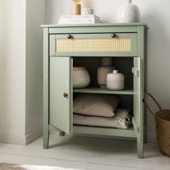 Maison Belfort Commode Belleria III - Pin massif - Vert olive clair -Commodes Soldes 1000187602 200505 06385400017 DETAILS P000000001000187602
