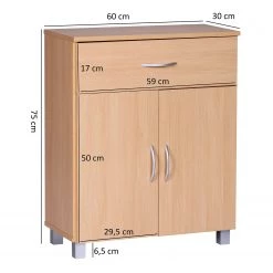 Mooved Commode Colona II - Imitation hêtre -Commodes Soldes 1000194201 200108 10050000038 SKETCH DETAILS P000000001000194201 sketch